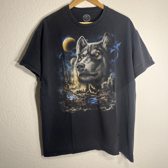 Dom Other - Wolf Pack Men T-Shirt XL Black DOM Midnight Graphic Adult Tee